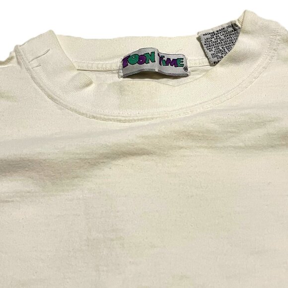 Betty Boop Embroidery T-Shirt Toon Time Large White 100% Cotton Vintage Cartoon - Picture 8 of 11